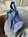 Navy Stripes Tote Bag - Improved Design