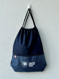 Navy Eagle Drawstring Bag