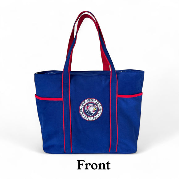 SAS Navy Tote Bag with Red Trimmings