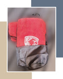 SAS sports towel with carabiner and pouch