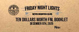 Friday Night Light - Coupon Sales (NON-REFUNDABLE)