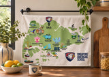 SG MAP TEA TOWEL