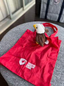 Plush Eagle Keychain & Foldable Shopping Bag (two in one)